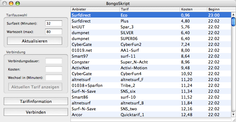BongoSkript (Hauptfenster)